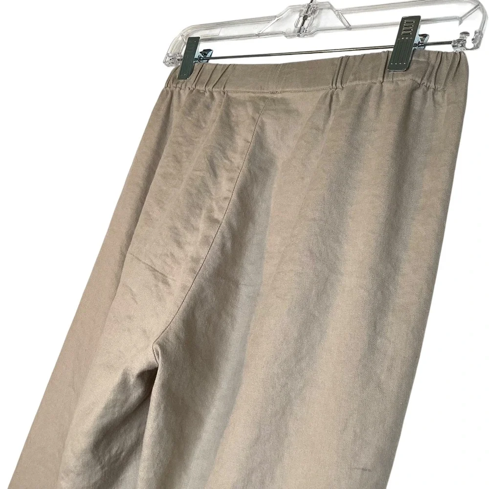 Babaton Aritzia Women Tan Linen Blend Elastic Waist Pull On Jogger Pants Size‎ S